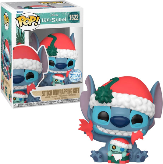 Funko pop! disney: lilo stitch - stitch unwrapping gift