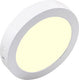 Ecobright led downlight - opbouw rond 18w - warm wit 3000k - mat wit aluminium - ø225mm