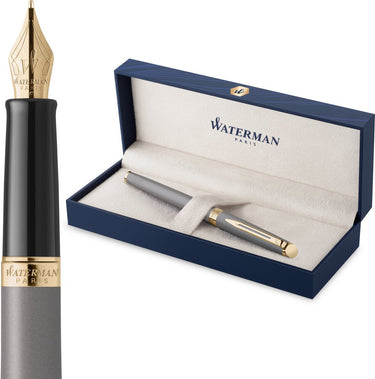 Waterman hémisphère vulpen | de subtiele versie | steengrijs | roestvrijstalen medium penpunt | met geschenkdoos