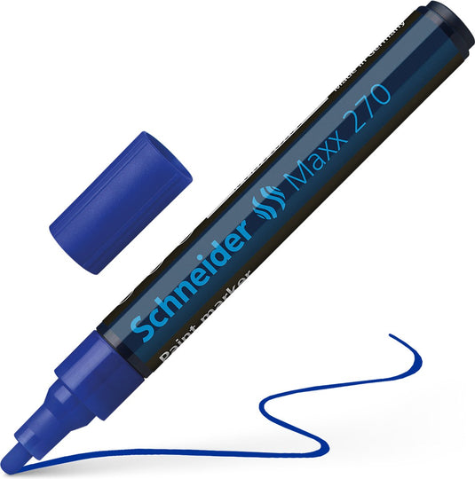 Schneider schrijfwaren schneider lakmarker - maxx 270 - 1-3 mm - blauw - s-127003