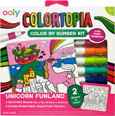Ooly - colortopia - color by number - unicorn funland