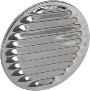 Plieger schoepenrooster rvs met gaas 175mm