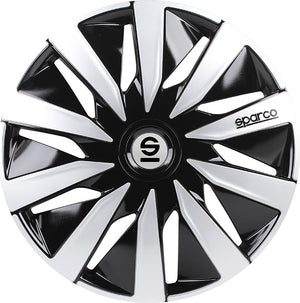Sparco wieldoppen lazio 13 inch zwart zilver - 4 stuks