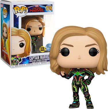 Funko pop! marvel: captain marvel - captain marvel (neon suit) (glow in the dark) (special edition)