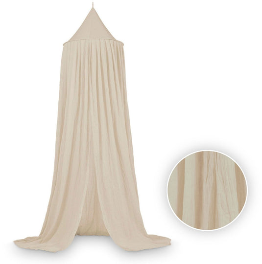 Jollein klamboe nougat vintage 245 cm - katoen - polyester - baby klamboe - hemeltje