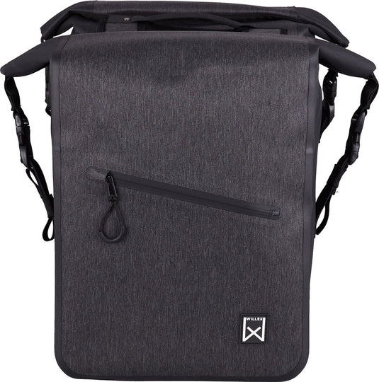 Willex dubbele tas combi 100% waterdicht zwart