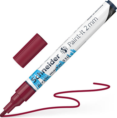 Schneider schrijfwaren schneider acrylmarker - paint-it 310 - 2mm - bordeaux - s-120161