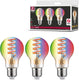 Paulmann filament 230 v smart home zigbee 3.0 led-gloeilamp e27 3x470lm 3x6,3w rgbw+ dimbaar goud