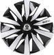 wieldoppen Lazio 14 inch ABS zwart zilver set van 4