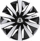 wieldoppen Lazio 15 inch ABS zwart zilver set van 4
