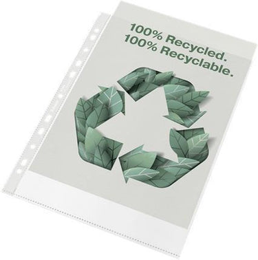 Esselte 100% gerecyclede pp a4 premium showtas - 70 micron - 100x transparante insteekhoezen - ideaal voor thuiskantoor