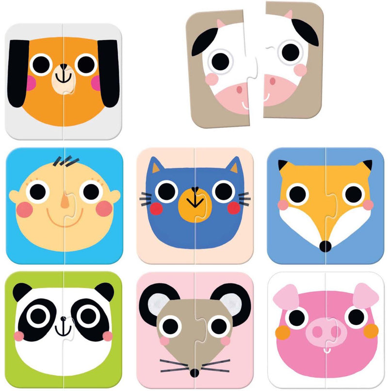Afbeelding laden in galerijviewer, Banana panda on-the-go puzzel halve gezichten 15m+.
