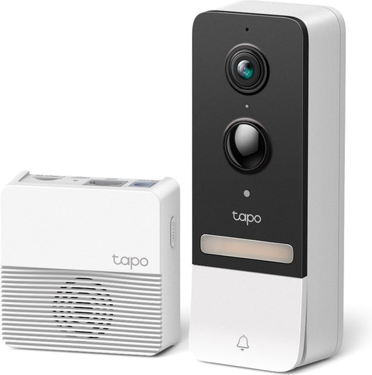 Tp-link tapo d230s1 draadloze video deurbel op batterij - 2k 5mp video- inclusief hub - zonder abonnement-slimme deurbel