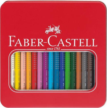 Faber-castell kleurpotloden - jumbo grip - blik 16 stuks - fc-110916