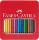 Faber-castell kleurpotloden - jumbo grip - blik 16 stuks - fc-110916