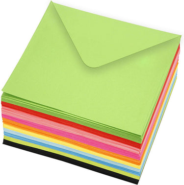 Creativ company https: www.cchobby.nl gekleurde-enveloppen-afmeting-envelop-16x16-cm-80-gr-diverse-kleuren-10x10-stuk-1-doos