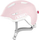 Abus kinderhelm smiley 3.0 ace led - fietshelm met licht - diepe pasvorm ruimte voor een vlecht - voor meisjes en jongens - pure rose, maat m