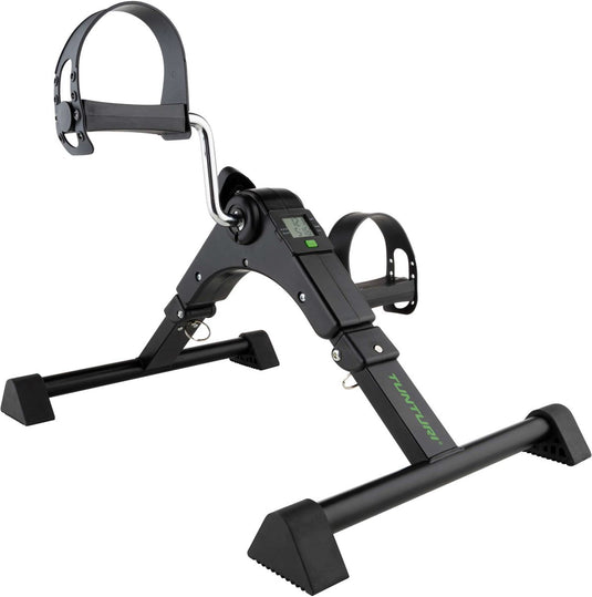 Tunturi mini bike stoelfiets - hometrainer - minibike met instelbare weerstand - fietstrainer magnetisch geremd - bureaufiets - zwart