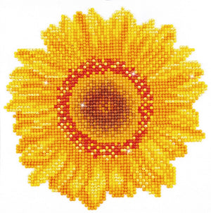 Diamond dotz® diamond dotz zonnebloem - diamond painting - 3.257 dotz - 20x20 cm
