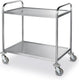 Hendi serveerwagen – roestvast staal – geluiddempend – 2 bladen – 905x585x945 mm