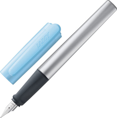 Lamy nexx azure vulpen | aluminium driehoekig | antislip grip | stalen penpunt a | inclusief t 10 blauw