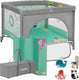 Lionelo mille plus kinderbox 0-36 maanden – babybox met t25 schuimmatras – opvouwbare speelbox met educatief speelgoed, handgrepen om te leren staan, zijdeur met ritssluiting, wielen draagtas – voor thuis en reizen