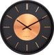Nextime retro ii – wandklok – 25 cm – metaal – zwart koper – stil