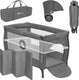 Lionelo stefi plus campingbedje 4 in 1 – baby bed inklapbare box reisbedje met bodemverhoger (rugvriendelijk ontwerp) – met comfort matras – 60x120 cm – 0-36 maanden tot 15 kg – zij-ingang – wielen – transporttas – babybed babybox ledikant