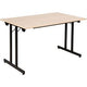 Fliptop tafel sodematub ft128tpmu-6100 rechthoekig esdoorn