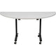 Fliptop tafel sodematub fthv3168d-r400 halfrond grijs