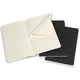 Moleskine notitieboek l zwart pak van 3 stuks