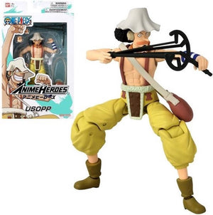 Bandai - anime heroes - one piece - anime heroes figuur 17 cm - usopp - 37005