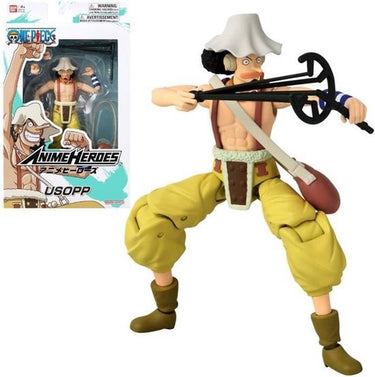 Bandai - anime heroes - one piece - anime heroes figuur 17 cm - usopp - 37005
