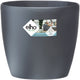 Elho brussels rond wielen 35 - grote bloempot voor binnen - 100% gerecycled plastic - ø 35 x h 33 cm - antraciet