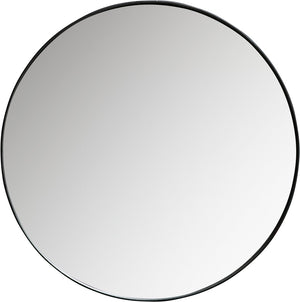 Woood doutzen spiegel - metaal - zwart - 80x80x5