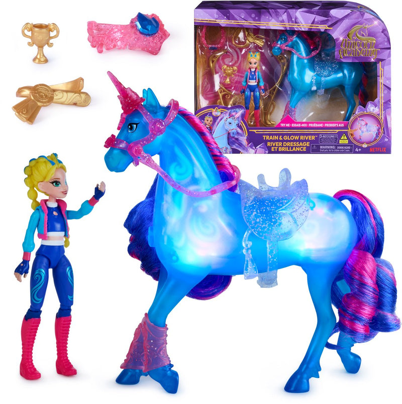 Afbeelding laden in galerijviewer, Unicorn academy train and glow river - 11.5 cm 12.5 cm
