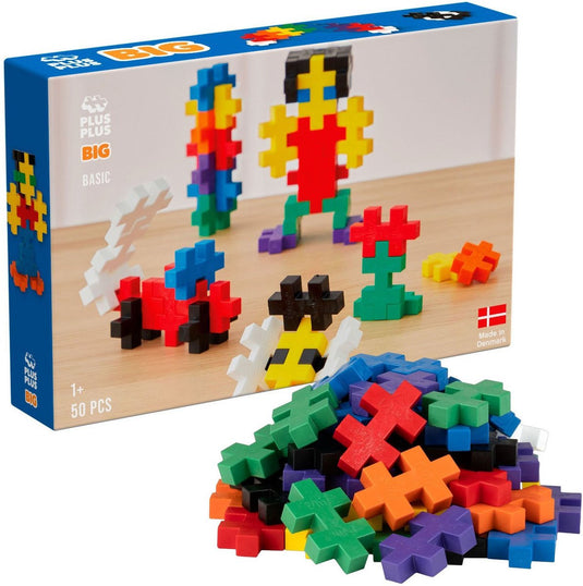 Plus-plus big 50 delige bouwset - 3271 - peuterspeelgoed - constructiespeelgoed - set met bouwstenen - vanaf 1 jaar
