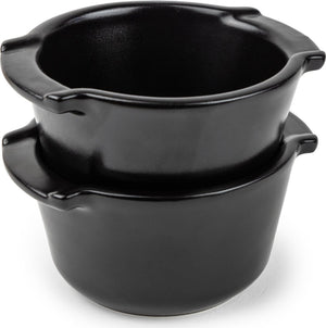 Peugeot appolia set van 2 ovenschalen - 0,20 l - satijnzwart - keramiek