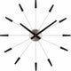 Nextime plug inn – stille wandklok – 58 cm – metaal – zwart – design
