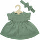 Heless poppenjurk groen met ruches, 35-45 cm