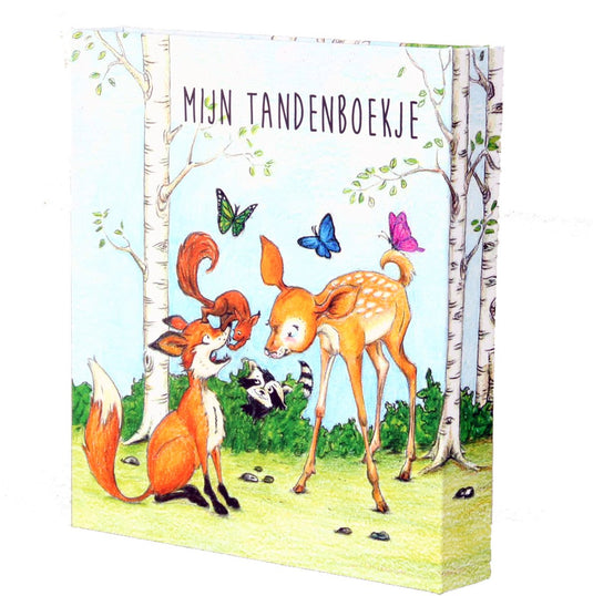 Toothwonders - tandenboekje bosvriendjes - handige tandjeshouder met magnetische sluiting