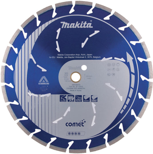Makita b-13552 diamantschijf 350x25,4x3,2mm blauw
