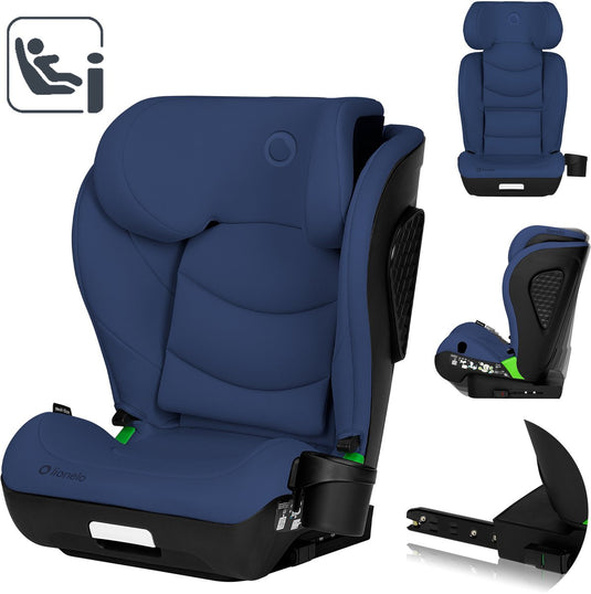 Lionelo neal i-size – autostoel 100-150 cm – isofix of autogordel – verstelbare hoofdsteun (10 standen) – kantelbare rugleuning (4 standen) – side impact protection – bekerhouder – epp eps schuim – afneembare hoes – comfortabel universeel