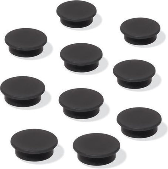Sigel magneten - meet up - voor whiteboard - 25mm - 10 stuks - zwart - si-mu196