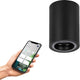 Eglo connect.z carosso-z smart opbouwlamp - gu10 - 9,5 cm - zwart|wit - instelbaar rgb wit licht - dimbaar - zigbee