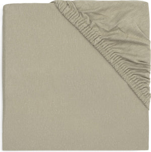 Jollein - hoeslaken jersey 70x140cm - wieg, ledikant, babybed - olive green