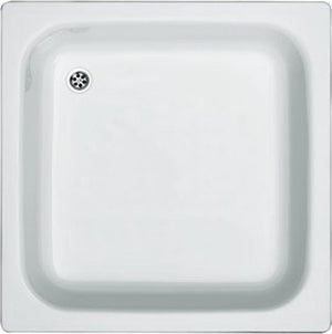 Plieger brussel douchebak - metaal - vierkant - 90 cm x 90 cm x 14 cm - wit - 20 jaar - garantie