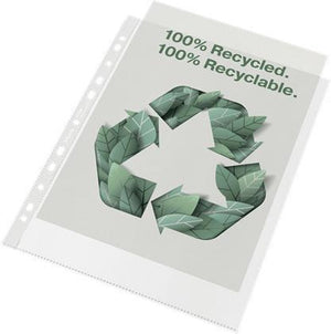 Esselte 100% gerecyclede pp a4 maxi showtas - 70 micron - 50x transparante insteekhoezen - ideaal voor thuiskantoor