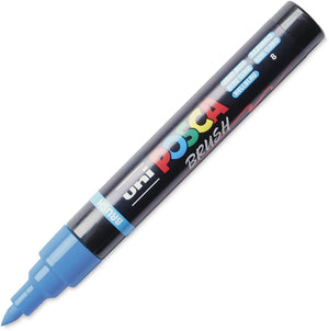 Uni posca brushmarker pc5br lichtblauw - brushpunt 1-4 mm