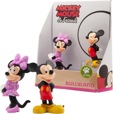 Bullyland 15083 – speelfiguren disney mickey minnie – levensecht en detailrijk vormgegeven – ideaal als taartfiguur, verzamelobject of vrolijk cadeautje voor kinderen vanaf 3 jaar